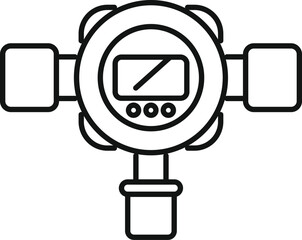 Water meter is counting water consumption in cubic meters, measuring volume of water used