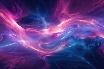 Fototapeta premium Massive gravitational waves rippling through the fabric of the universe, A spiral galaxy with swirling arms and bright stars against a dark background, AI generated