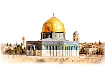 Obraz premium Dome of the rock architecture building landmark.