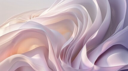 Obraz premium Abstract background flowing fabric waves creating pastel color gradient