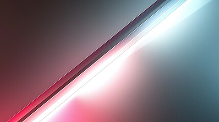 Abstract background with diagonal light beam crossing red and blue gradient