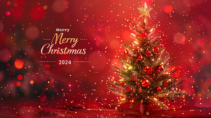 Beautifully decorated christmas tree