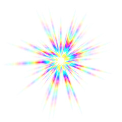 Spectrum radiant flash lighting on transparent backgrounds illustrations png