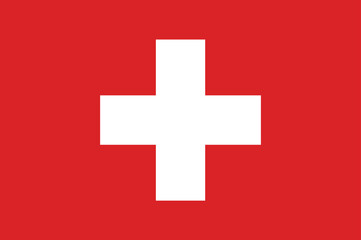 Switzerland national flag flat vector illustration. Swiss flag. 