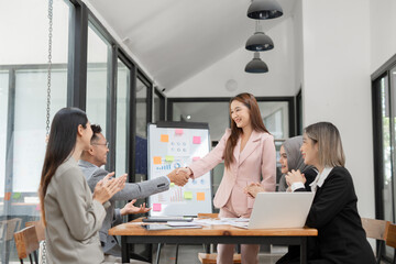 Asia business meeting   consultations of business people in the company's meeting room. 