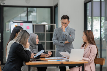 Asia business meeting   consultations of business people in the company's meeting room. 