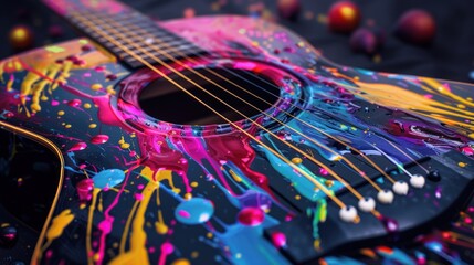 Colorful Acoustic Guitar