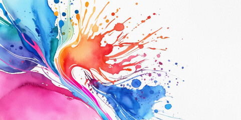 Vector abstract colorful background art colors in a splash of paint artistic colorful paint splattered