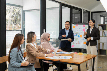 Asia business meeting   consultations of business people in the company's meeting room. 