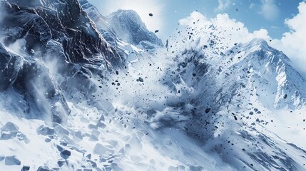 Raw ice in nature. AI generated illustration