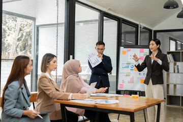 Asia business meeting   consultations of business people in the company's meeting room. 