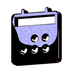 A stunning 3D icon with an elegant space texture,  perfect for adding sophistication to any project