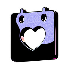 A stunning 3D icon with an elegant space texture,  perfect for adding sophistication to any project