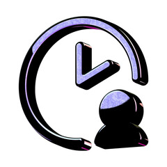 A stunning 3D icon with an elegant space texture,  perfect for adding sophistication to any project