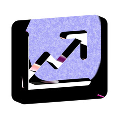 A stunning 3D icon with an elegant space texture,  perfect for adding sophistication to any project