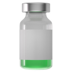Ampoule Green liquid vaccine front view