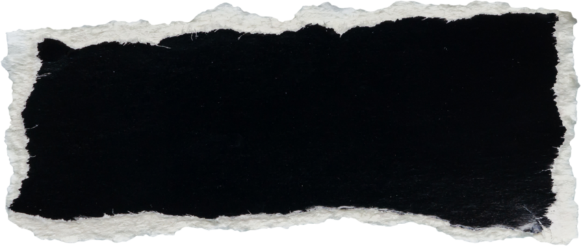 piece of black paper tear isolated on white background