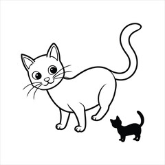 cute cat playing mood vector