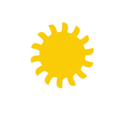 Yellow sun icons. . Yellow sun star icons. Vector illustration