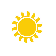 Yellow sun icons. . Yellow sun star icons. Vector illustration