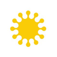 Yellow sun icons. . Yellow sun star icons. Vector illustration