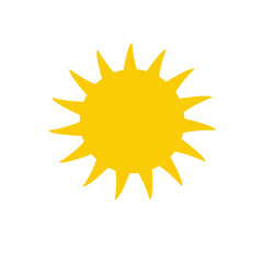 Yellow sun icons. . Yellow sun star icons. Vector illustration