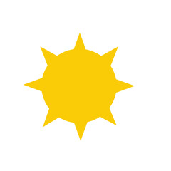 Yellow sun icons. . Yellow sun star icons. Vector illustration