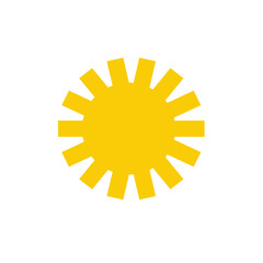 Yellow sun icons. . Yellow sun star icons. Vector illustration