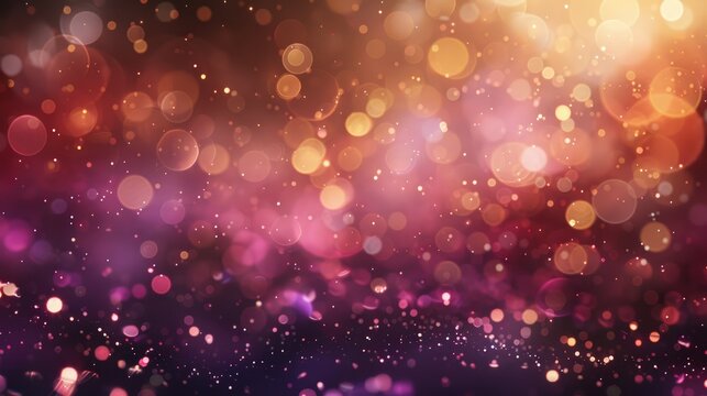 De focused abstract lights with glitter background
