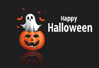 Halloween Ghost and Pumpkin