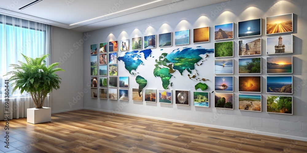Poster a picture on a wall informative vibrant engaging generative by ai