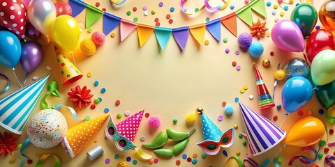 Obraz premium Party Fete Karneval Geburtstag Dekoration AI-Generated Content