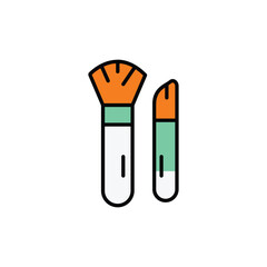 Brushes icon design with white background stock illustration