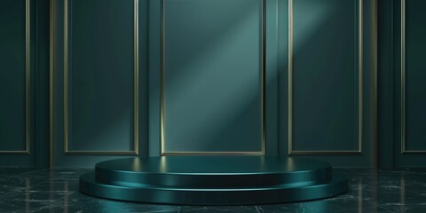 A sophisticated, minimalist setting with a modern touch. The circular theme and geometric shapes suggest virtual reality immersion in an industrial aesthetic.