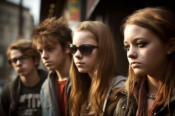 Obraz premium Group of Modern Teenagers
