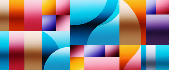 Obraz premium illustrazione con elementi geometrici astratti a tema contemporaneo