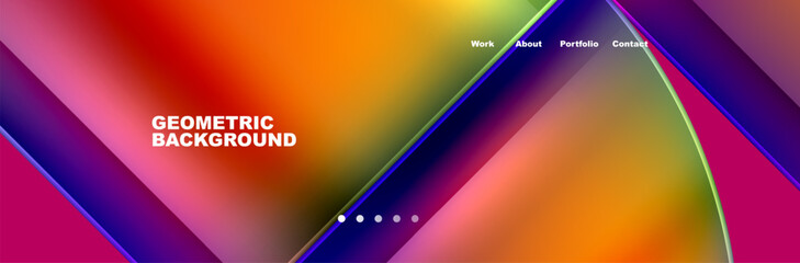 Trendy Simple Round Triangle and Circle with Gradients Abstract Background. Vector Illustration For Wallpaper, Banner, Background, Card, Book Illustration, landing page