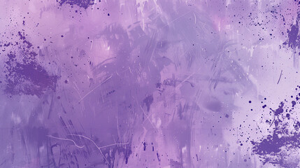 A lavender background with abstract paint splatters in lavender and purple tones.