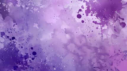 A lavender background with abstract paint splatters in lavender and purple tones.