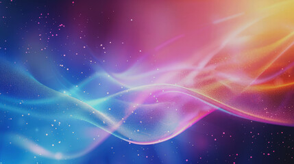 Abstract digital wave shape, light and particles.