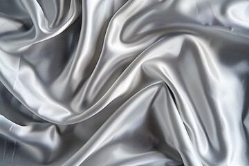 Obraz premium A luxurious silver cloth background, elegant and refined, adding a touch of sophistication to any setting