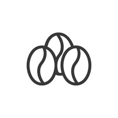 Three Coffee Beans with Swirls