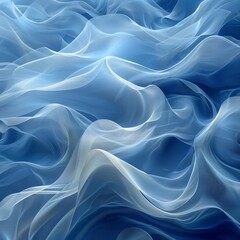 Abstract Blue and White Swirling Pattern