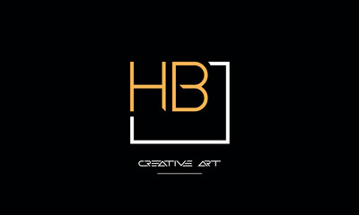 HB, BH, H, B abstract letters logo monogram