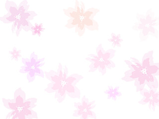 Spring flowers falling vector illustration.