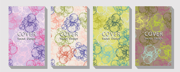  Dynamic colorful bouncing balls. Dance music event cover. Brochure template