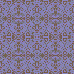 Blue and white watercolor ornament painted with watercolor on paper.