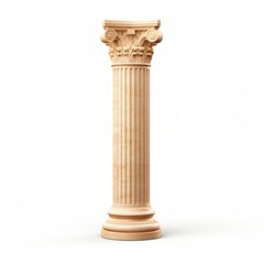 Fototapeta premium antique column isolated on white