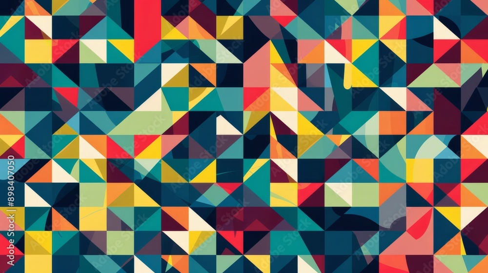 Poster geometric pattern vector background