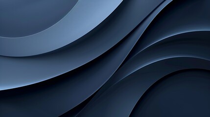 Abstract background with smooth dark blue shapes forming a wavy surface